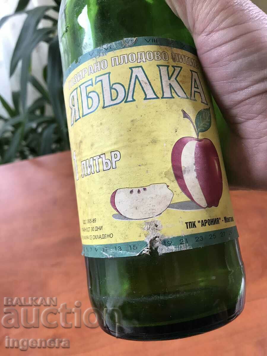 Auction BOTTLE BOTTLE GLASS RETRO 1 LITER APPLE Auction BOTTLE BOTTLE GLASS RETRO 1 LITER APPLE