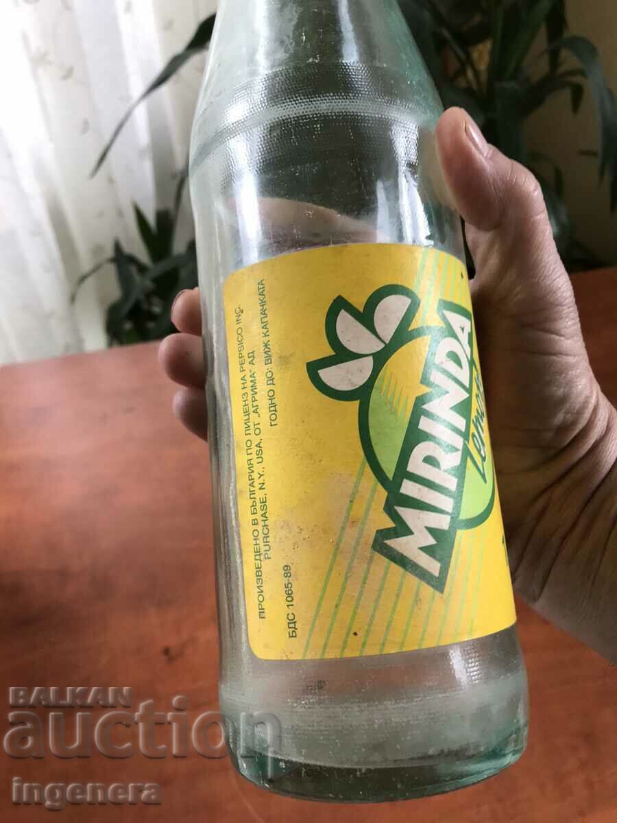 BOTTLE BOTTLE GLASS RETRO 1 LITER MIRINDA MIRINDA with price 8.00 BGN | € 4.09 BOTTLE BOTTLE GLASS RETRO 1 LITER MIRINDA MIRINDA with price 8.00 BGN | € 4.09