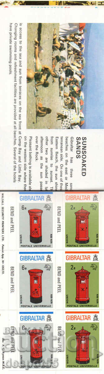 Delivery of 1974. Gibraltar. 100 years of the Universal Postal Union. Carnet