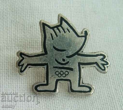 Значка - Олимпийски игри Барселона 1992, талисман Коби с цена 10.00 лв. | € 5.11