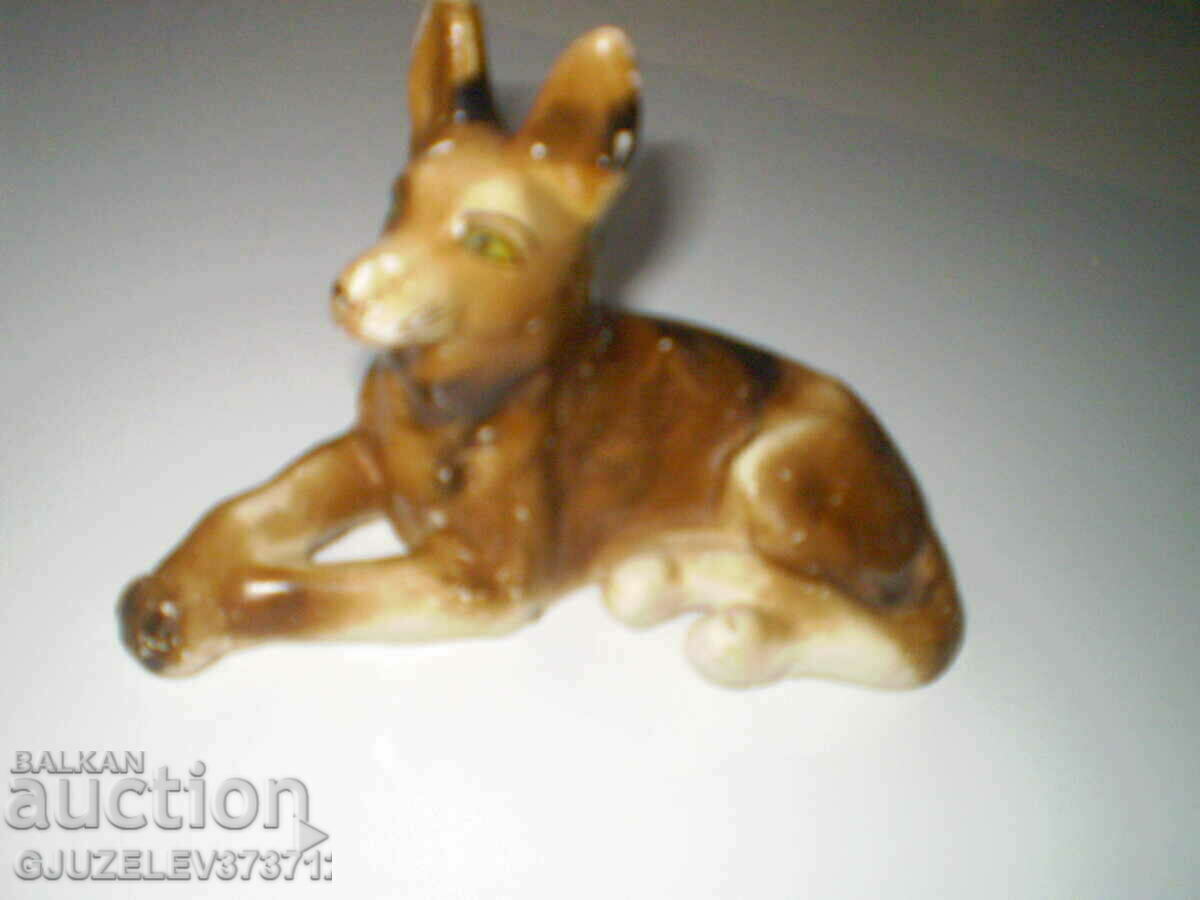 Old Ceramic Figurine Figure of a Dog - 7