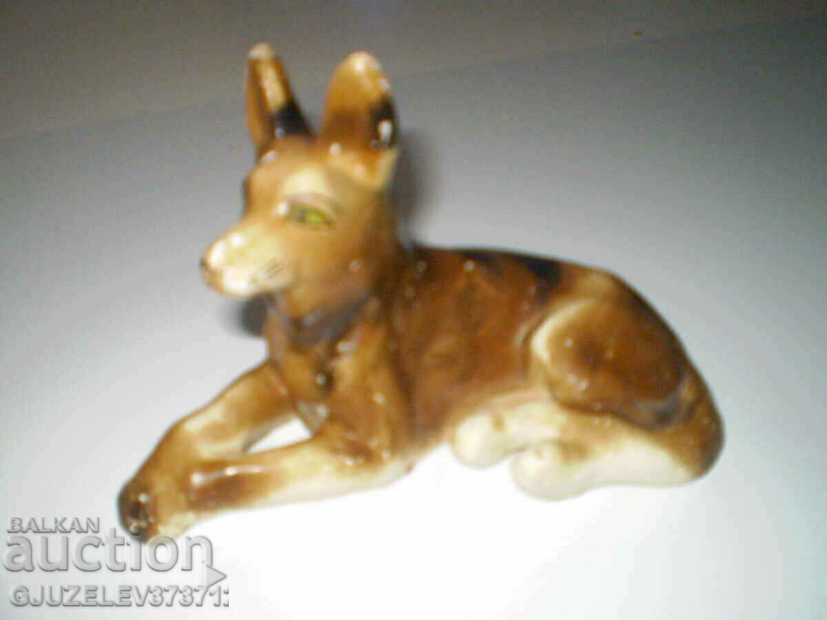 Old Ceramic Figurine Figure of a Dog