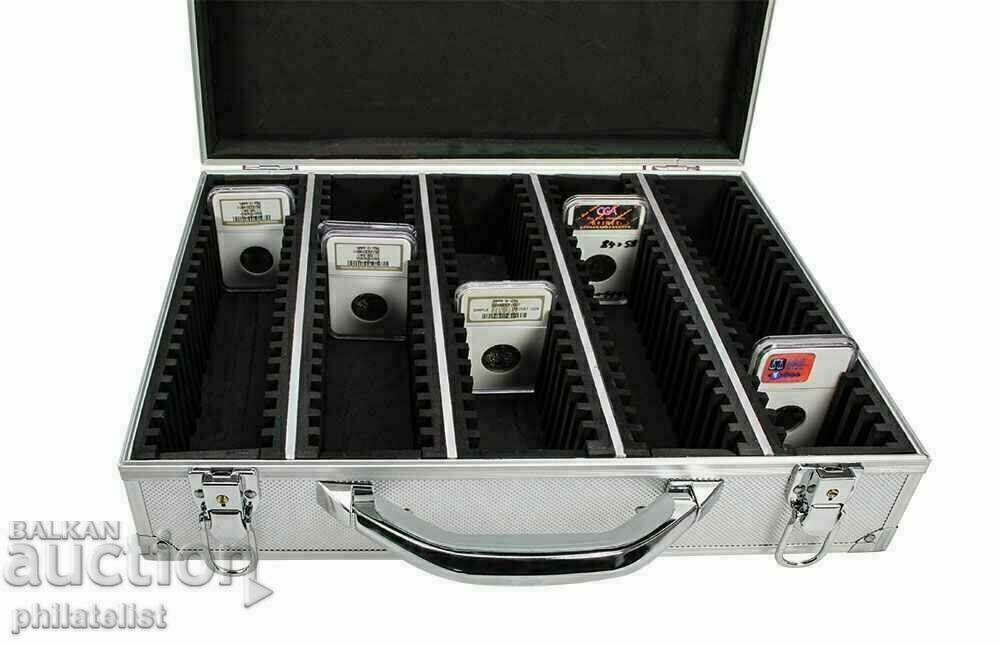 SAFE - Aluminum case for 100 certified coins SAFE - Aluminum case for 100 certified coins
