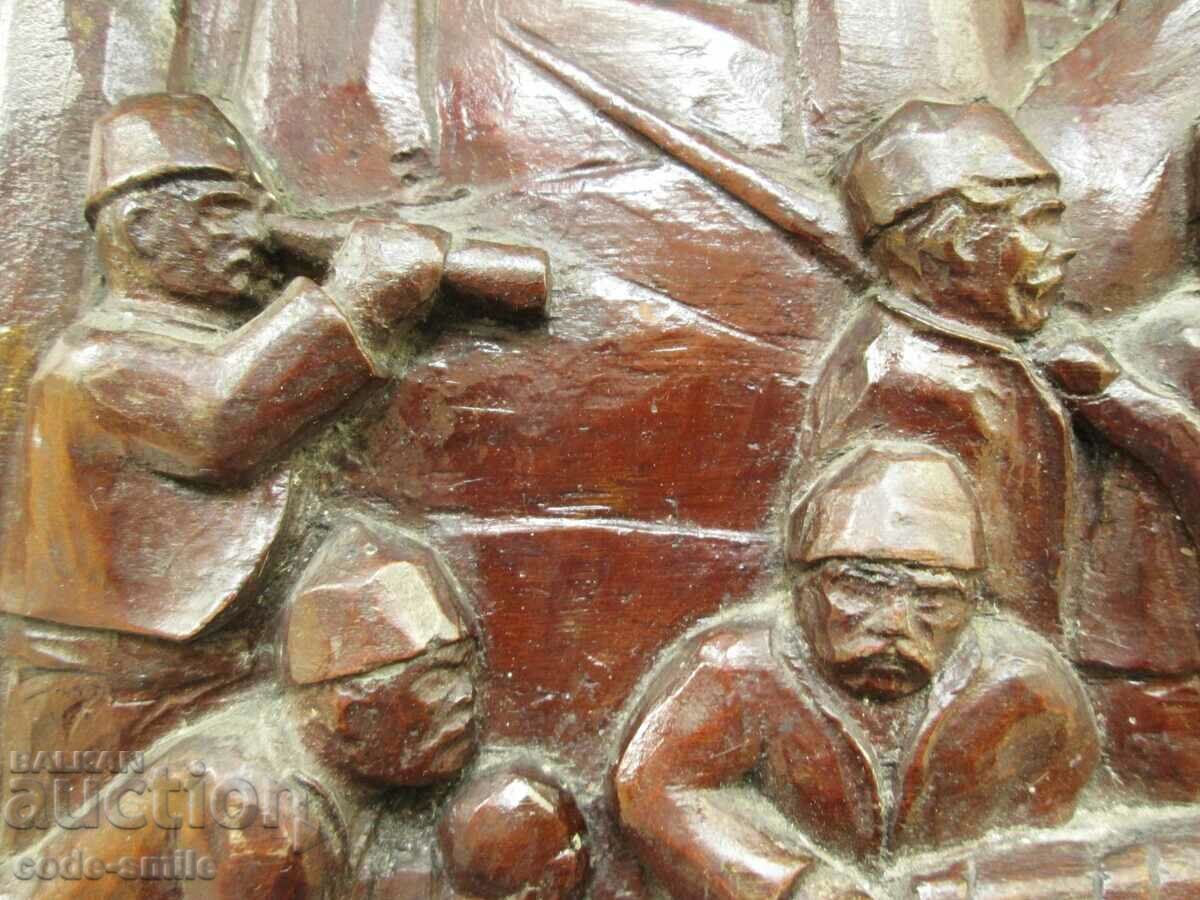 Unique old master pictorial wood carving panel - 6 Unique old master pictorial wood carving panel - 6