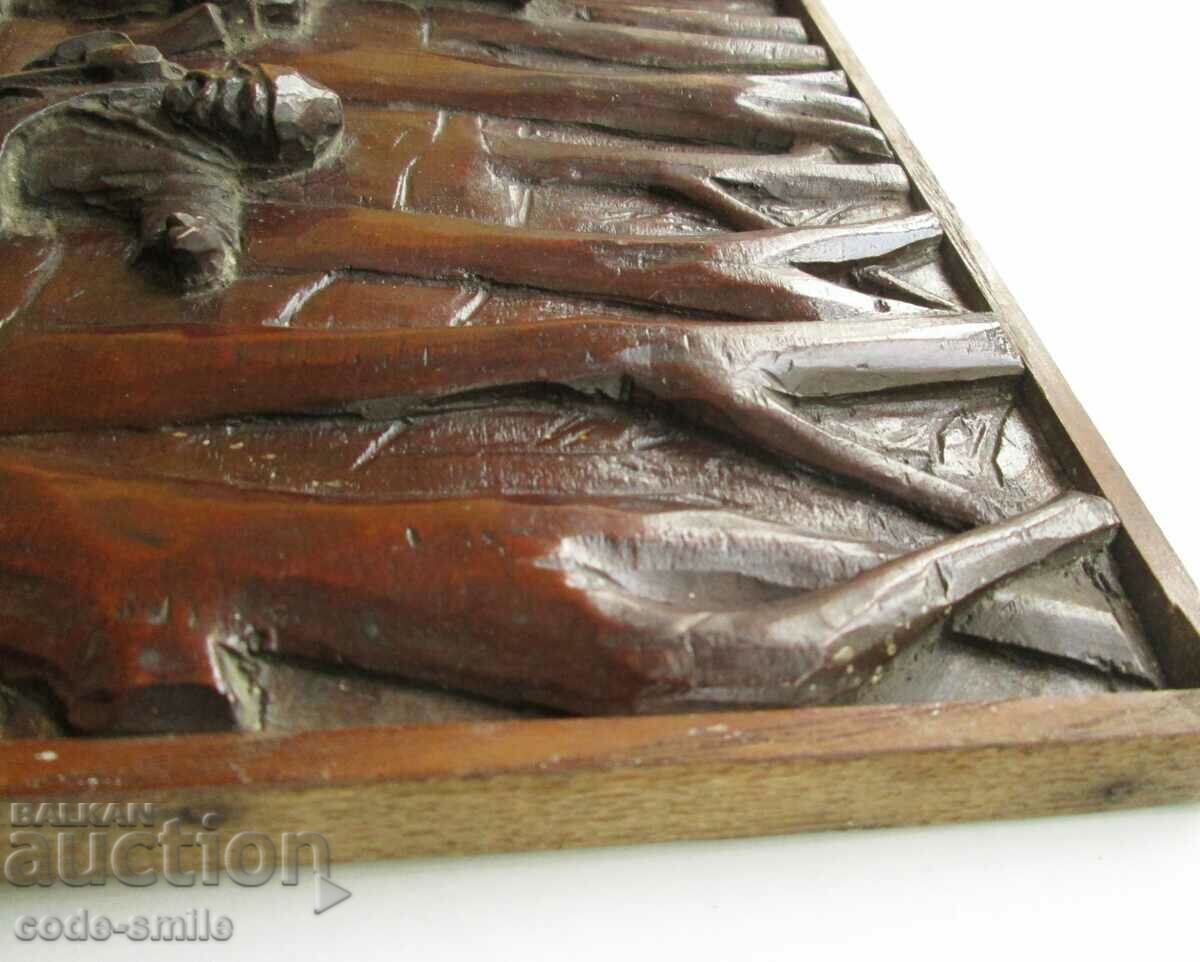 Unique old master pictorial wood carving panel - 7 Unique old master pictorial wood carving panel - 7