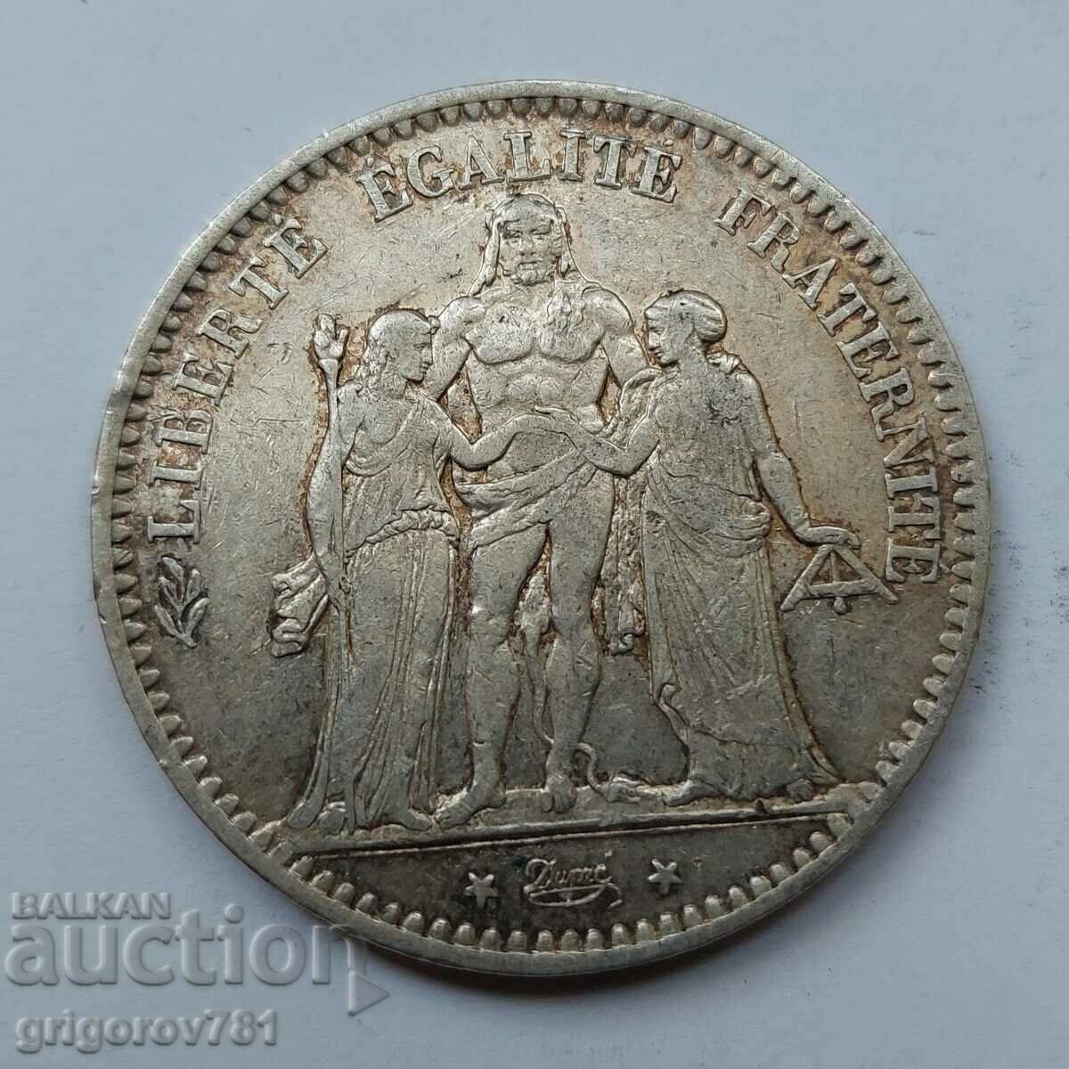 5 Φράγκα Ασήμι Γαλλία 1875 Α - Ασημένιο νόμισμα #204 με τιμή € 34.26 | 67.01 BGN