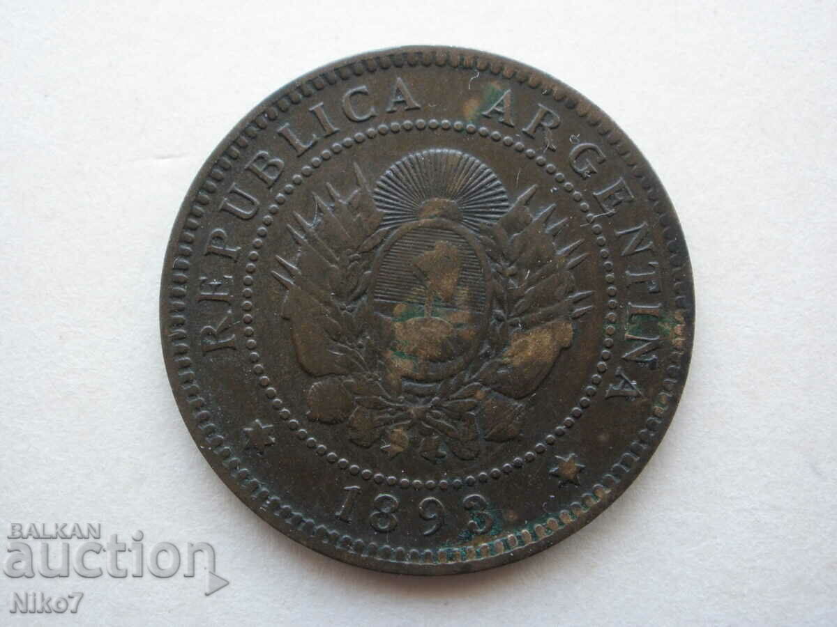 Old coin: Argentina-1 centavo from 1893. with price 24.99 BGN | € 12.78 Old coin: Argentina-1 centavo from 1893. with price 24.99 BGN | € 12.78
