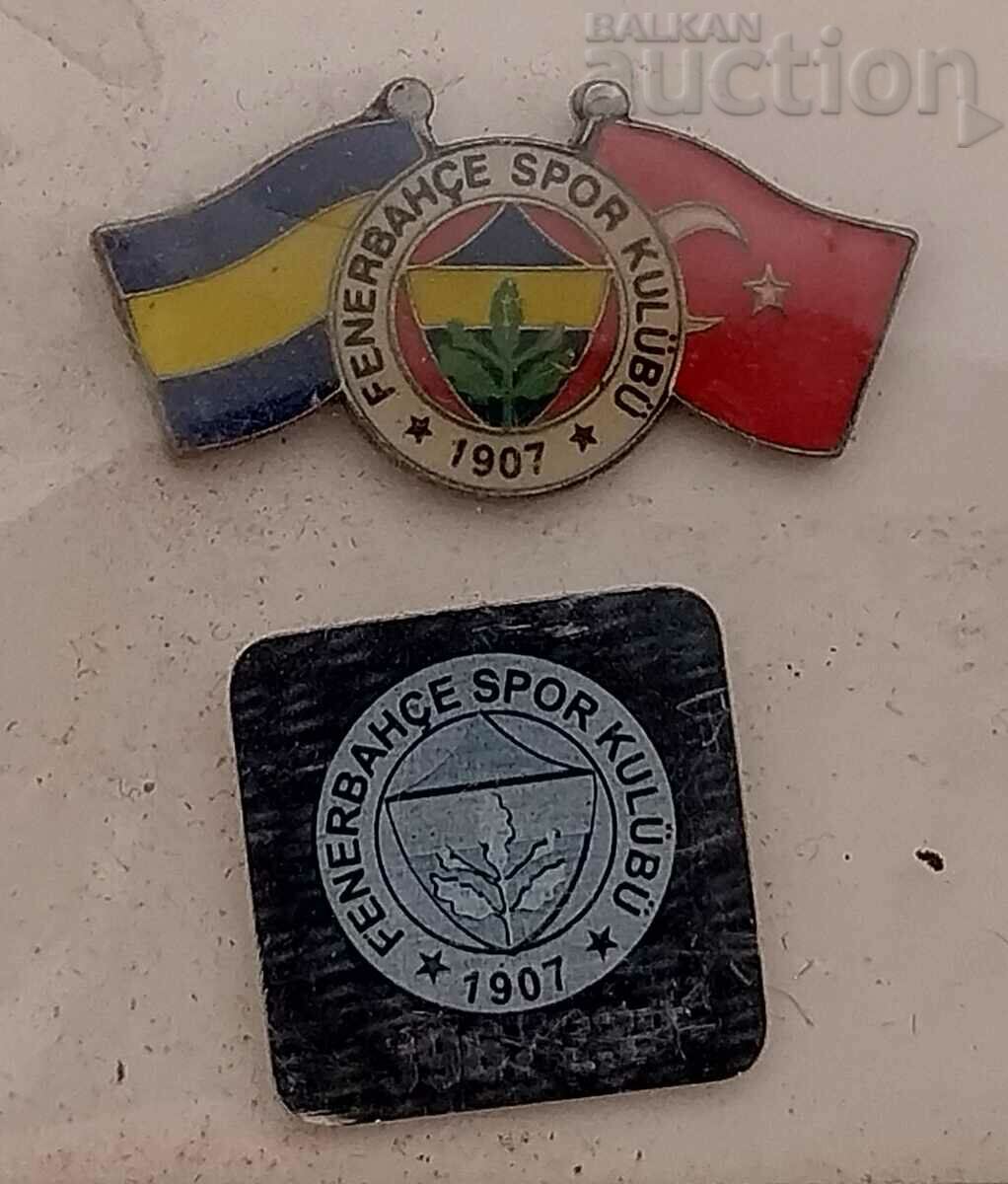 Auction FENERBACH TURKEY FOOTBALL BADGE LOT 2 PCS Auction FENERBACH TURKEY FOOTBALL BADGE LOT 2 PCS