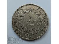 5 Francs Silver France 1873 A - Silver Coin #206