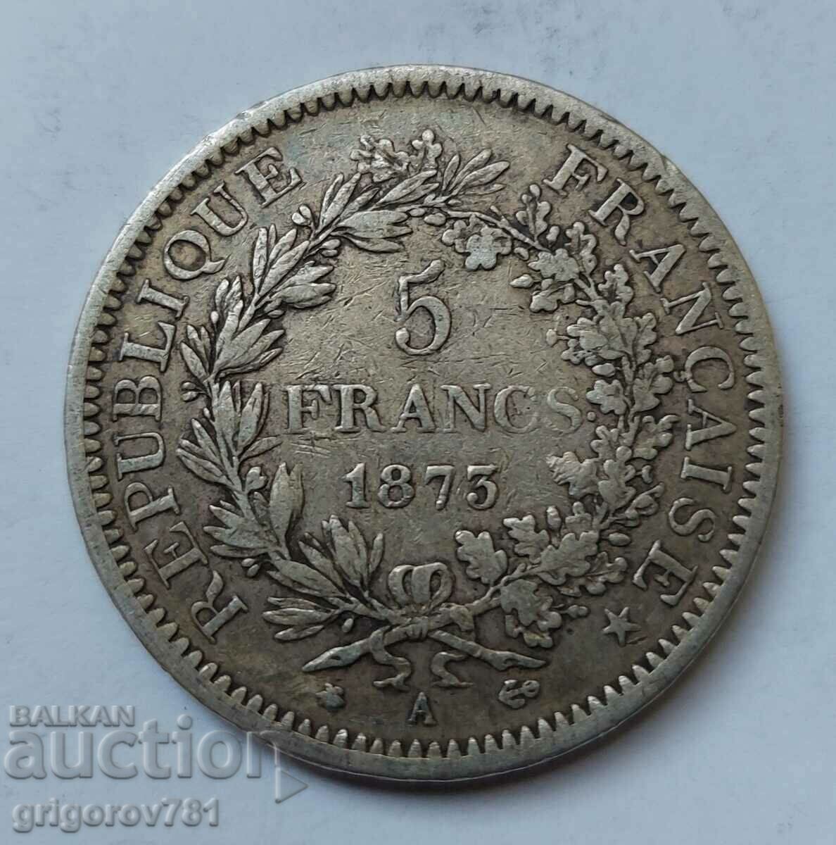 5 франка сребро Франция 1873 A - сребърна монета #207