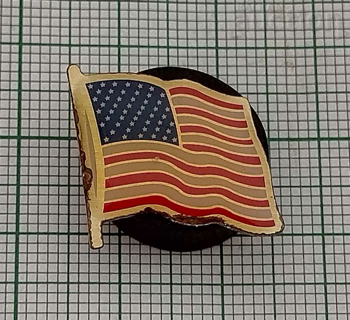 USA NATIONAL FLAG BADGE PIN