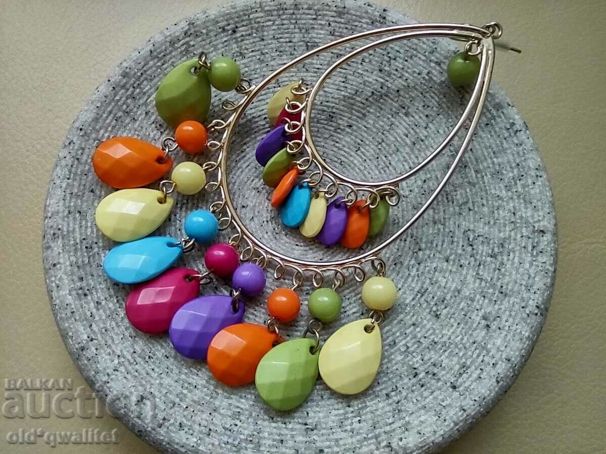 Earrings - the freshness of the 70s, summer, sun and good mood - 5