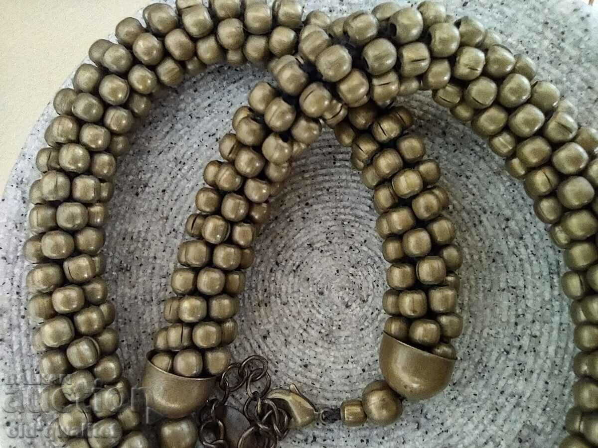 Масивно дизайнерско колие, ръчно изработено, топ ефект - 5 Масивно дизайнерско колие, ръчно изработено, топ ефект - 5