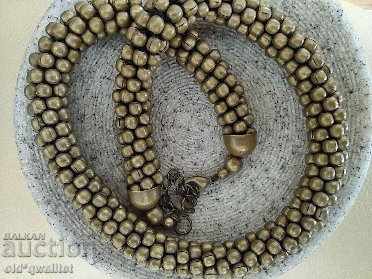 Масивно дизайнерско колие, ръчно изработено, топ ефект - 6 Масивно дизайнерско колие, ръчно изработено, топ ефект - 6