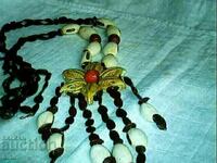 very old interesting necklace of 3 pieces of natural coral and Esmina