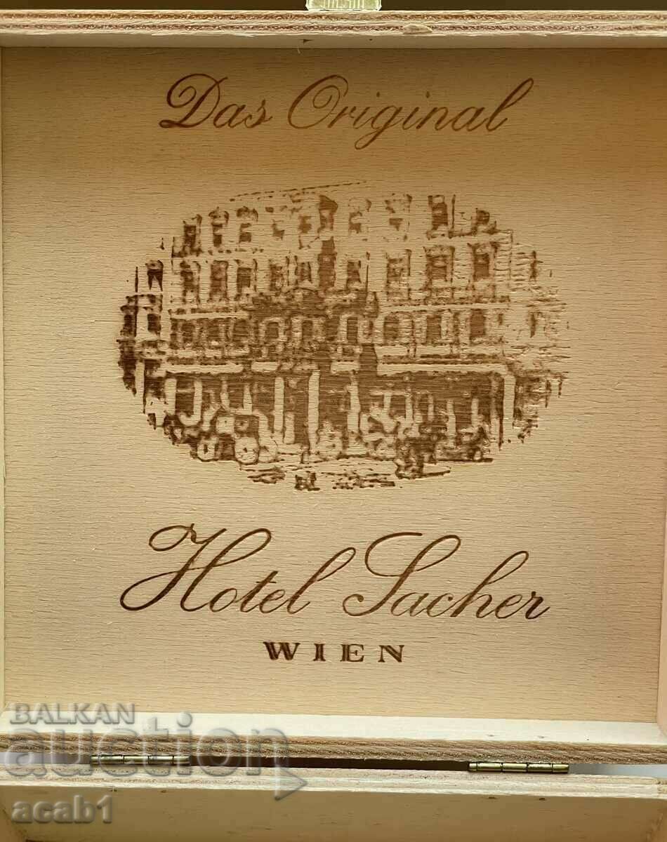 Wooden box "Hotel Sacher Wien" with price 19.99 BGN | € 10.22 Wooden box "Hotel Sacher Wien" with price 19.99 BGN | € 10.22