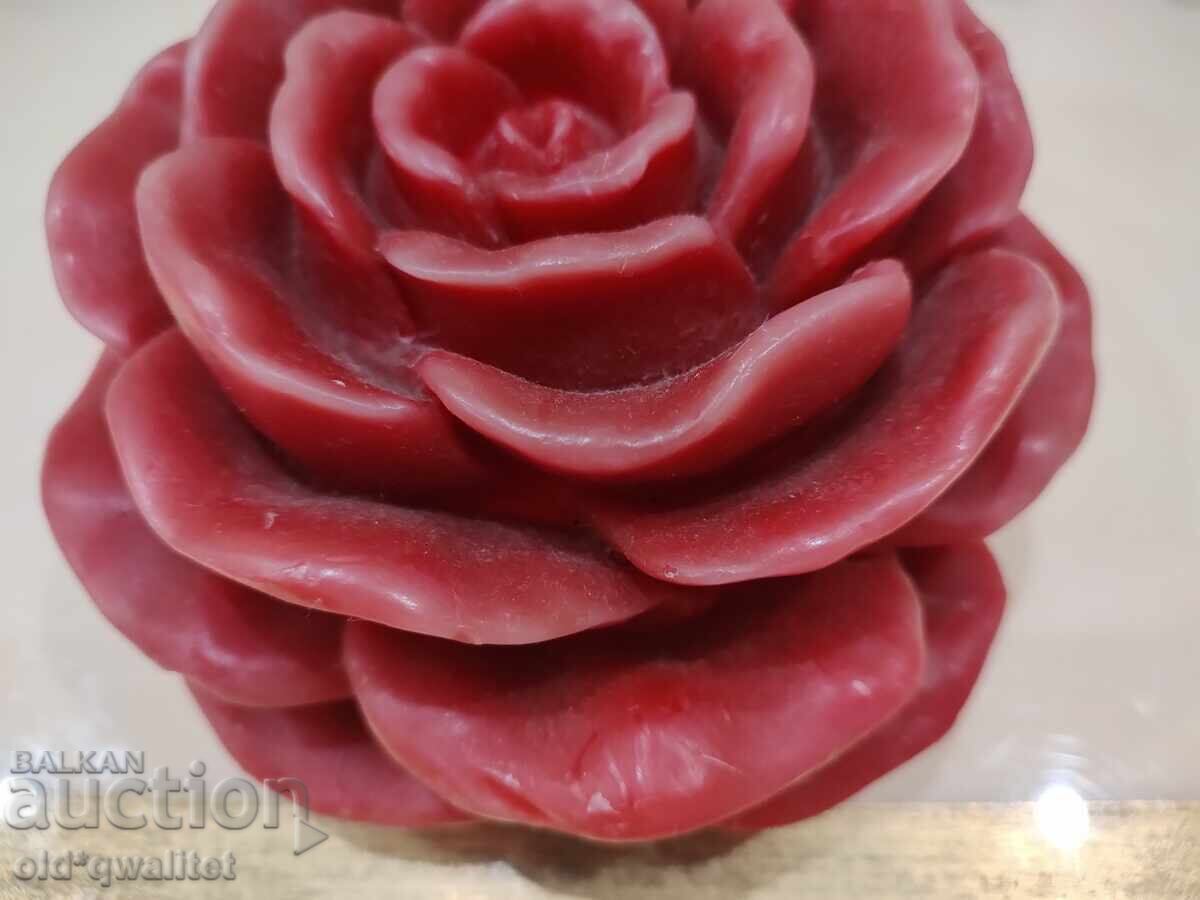 Auction Huge rose, FLOWER decoration, made of paraffin, battery operated, illuminated Auction Huge rose, FLOWER decoration, made of paraffin, battery operated, illuminated