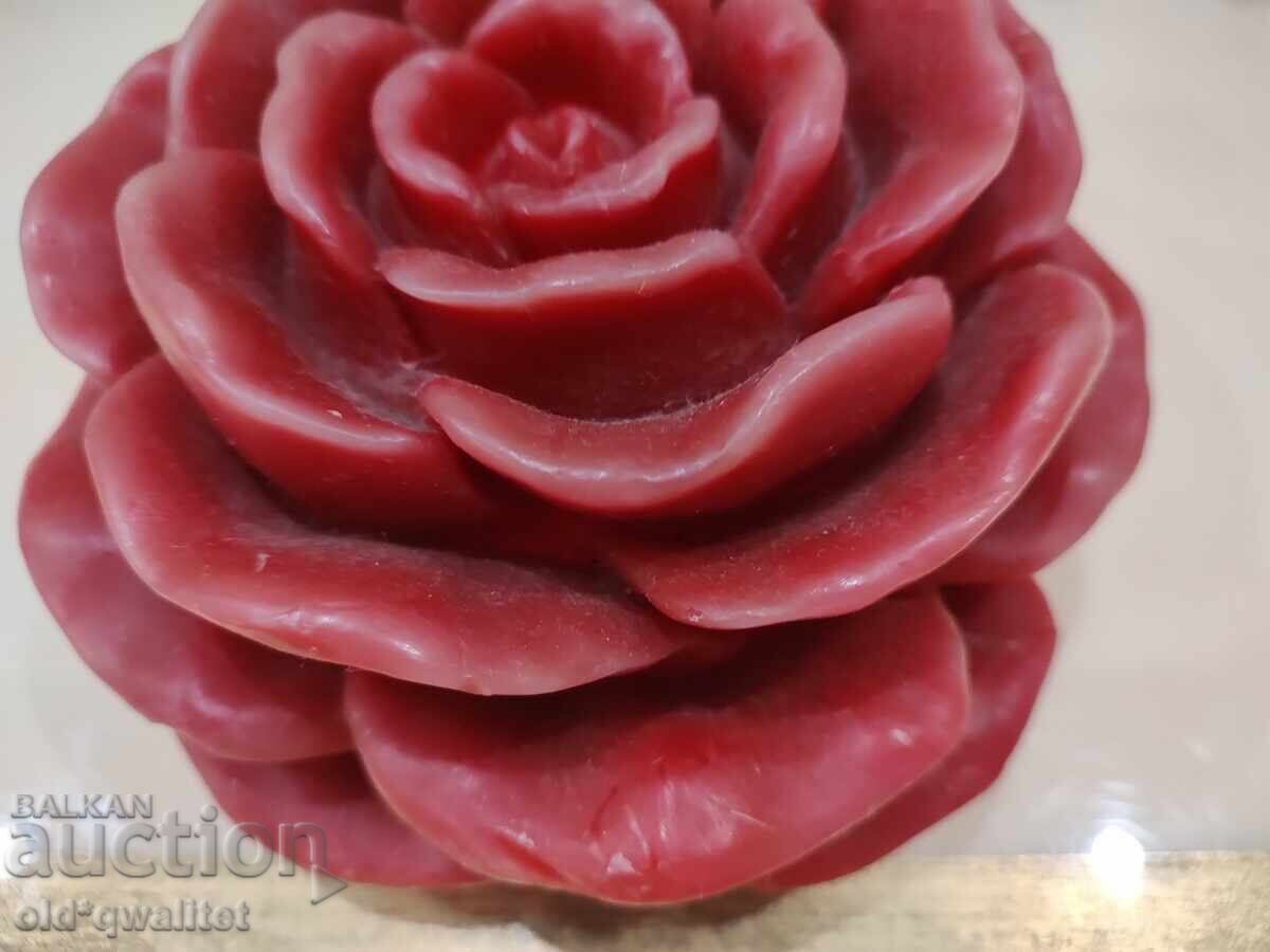 Huge rose, FLOWER decoration, made of paraffin, battery operated, illuminated - 5 Huge rose, FLOWER decoration, made of paraffin, battery operated, illuminated - 5