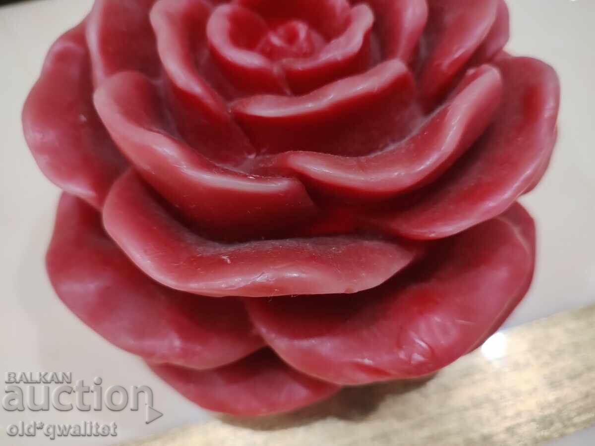 Huge rose, FLOWER decoration, made of paraffin, battery operated, illuminated - 6 Huge rose, FLOWER decoration, made of paraffin, battery operated, illuminated - 6
