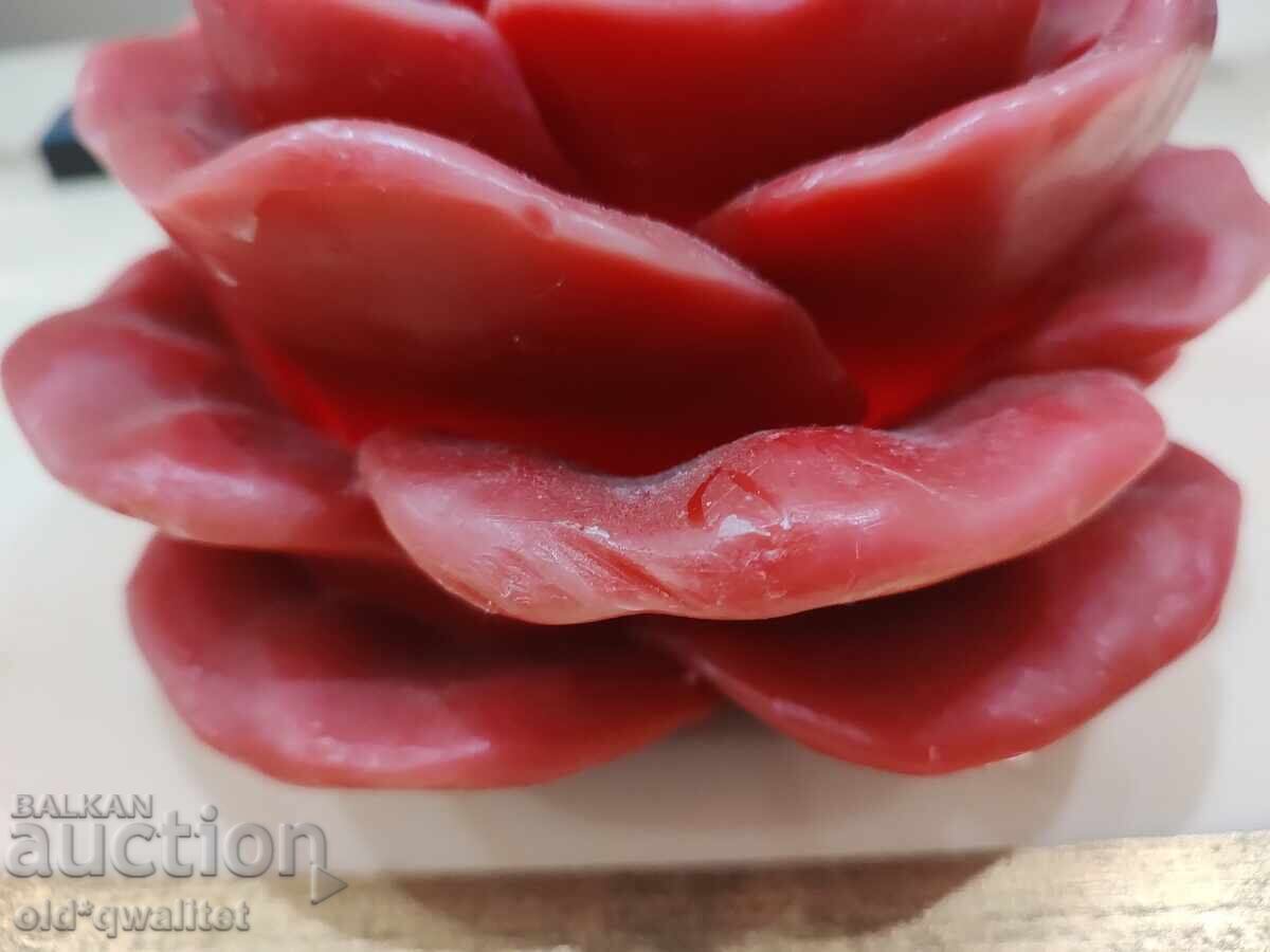 Huge rose, FLOWER decoration, made of paraffin, battery operated, illuminated - 7 Huge rose, FLOWER decoration, made of paraffin, battery operated, illuminated - 7