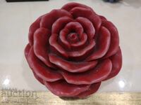 Huge rose, FLOWER decoration, made of paraffin, battery operated, illuminated