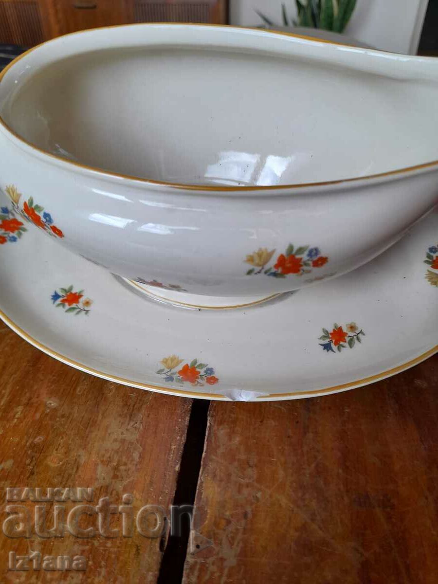 Παράδοση Παλιά πορσελάνη σάλτσα-boat Παράδοση Παλιά πορσελάνη σάλτσα-boat