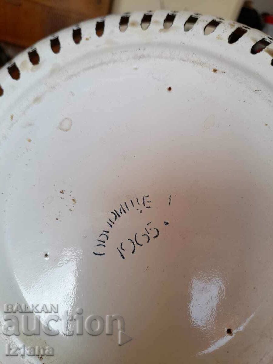 Old enameled plate, fruit bowl - 5 Old enameled plate, fruit bowl - 5