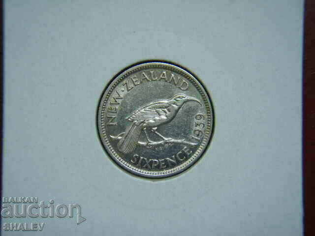 Licitație 6 pence 1939 Noua Zeelandă (6 pence Noua Zeelandă) - AU