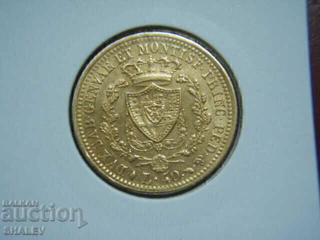 40 lire 1825 Sardinia Italia XF/AU (aur) cu preț € 1989.89 | 3891.90 BGN