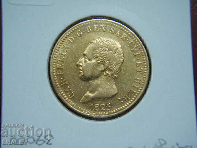 40 lire 1825 Sardinia Italia XF/AU (aur) - 7