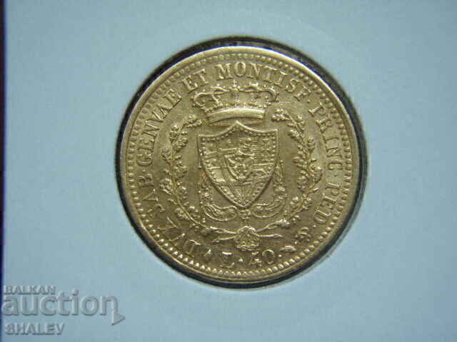 40 lire 1825 Sardinia Italia XF/AU (aur)