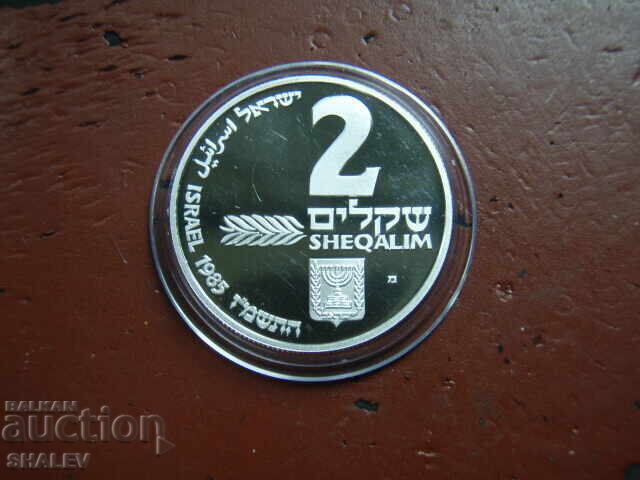 Livrarea 2 Șekeli 1985 Israel "Ashkanaz Hanukka Lampă" - Proof
