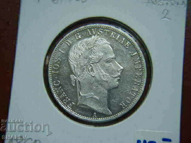 1 Florin 1860 A Austria (1 флорин Австрия) (2) - AU/Unc - 5 1 Florin 1860 A Austria (1 флорин Австрия) (2) - AU/Unc - 5