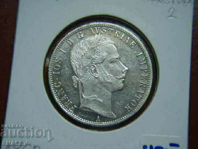 1 Florin 1860 A Austria (1 флорин Австрия) (2) - AU/Unc - 6 1 Florin 1860 A Austria (1 флорин Австрия) (2) - AU/Unc - 6