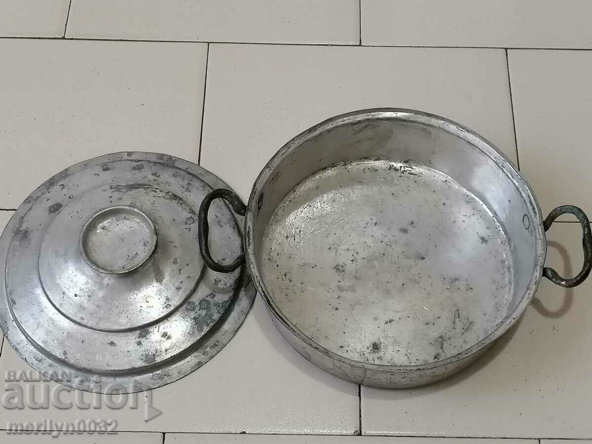 Tinned copper kadaifnik pot copper vessel pan with price 188.00 BGN | € 96.12 Tinned copper kadaifnik pot copper vessel pan with price 188.00 BGN | € 96.12