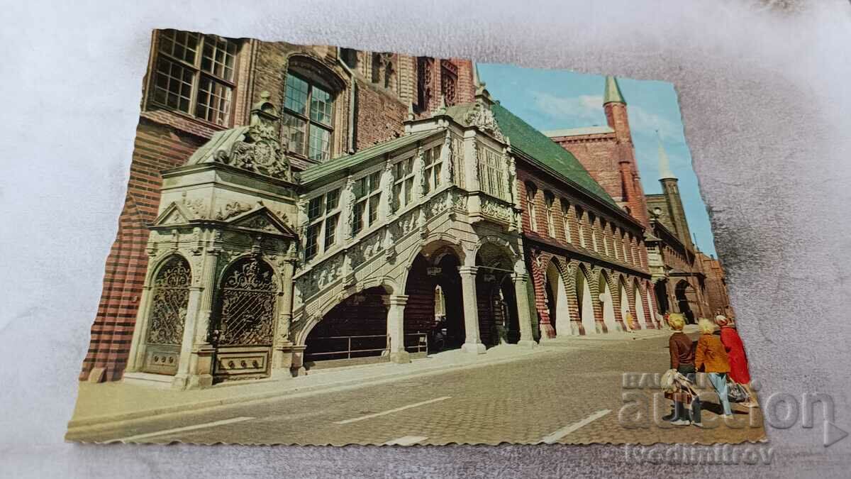 Carte poștală Lubeck Rathaustreppe