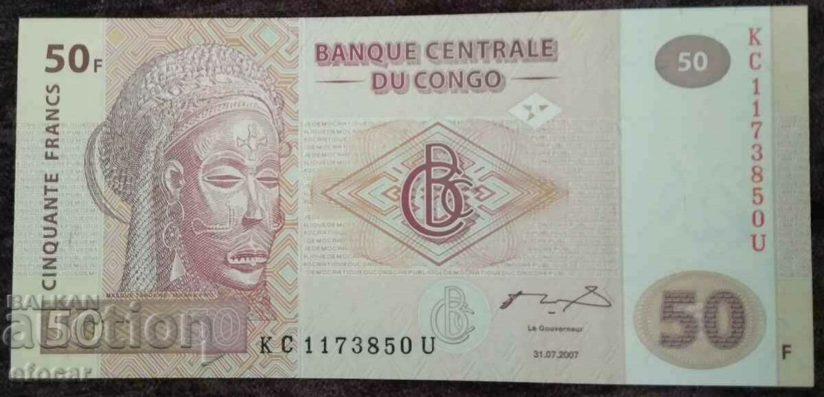 50 francs Democratic Republic of the Congo 2007 with price 4.00 BGN | € 2.05