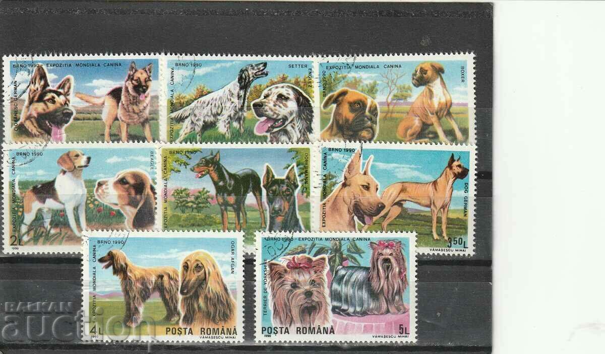 Ρουμανία-1990 Fauna Dogs Mi№ 4603/10 καταστράφηκε