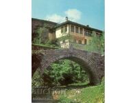 Old postcard - Koprivshtitsa, Kalachev bridge and Bozova house
