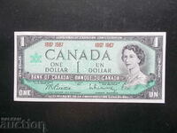 КАНАДА , 1 $ , 1967 , AU+ , юбилейна