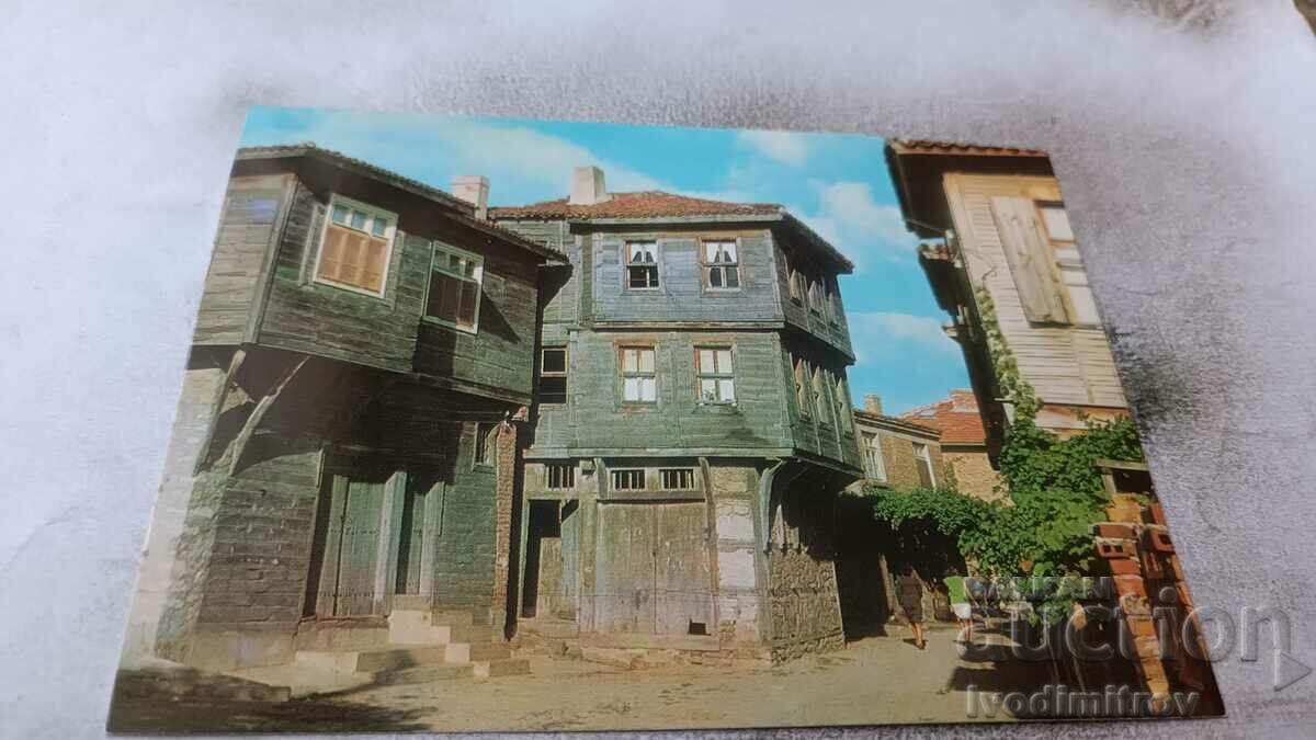 Carte poștală Sozopol Case vechi 1973