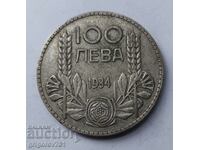 100 лева сребро България 1934 -  сребърна монета #43