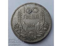 100 лева сребро България 1934 -  сребърна монета #44