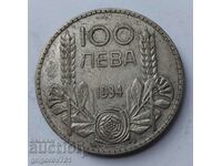 100 лева сребро България 1934 -  сребърна монета #45