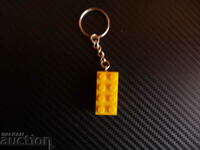 Keyring block type Lego constructor Lego yellow