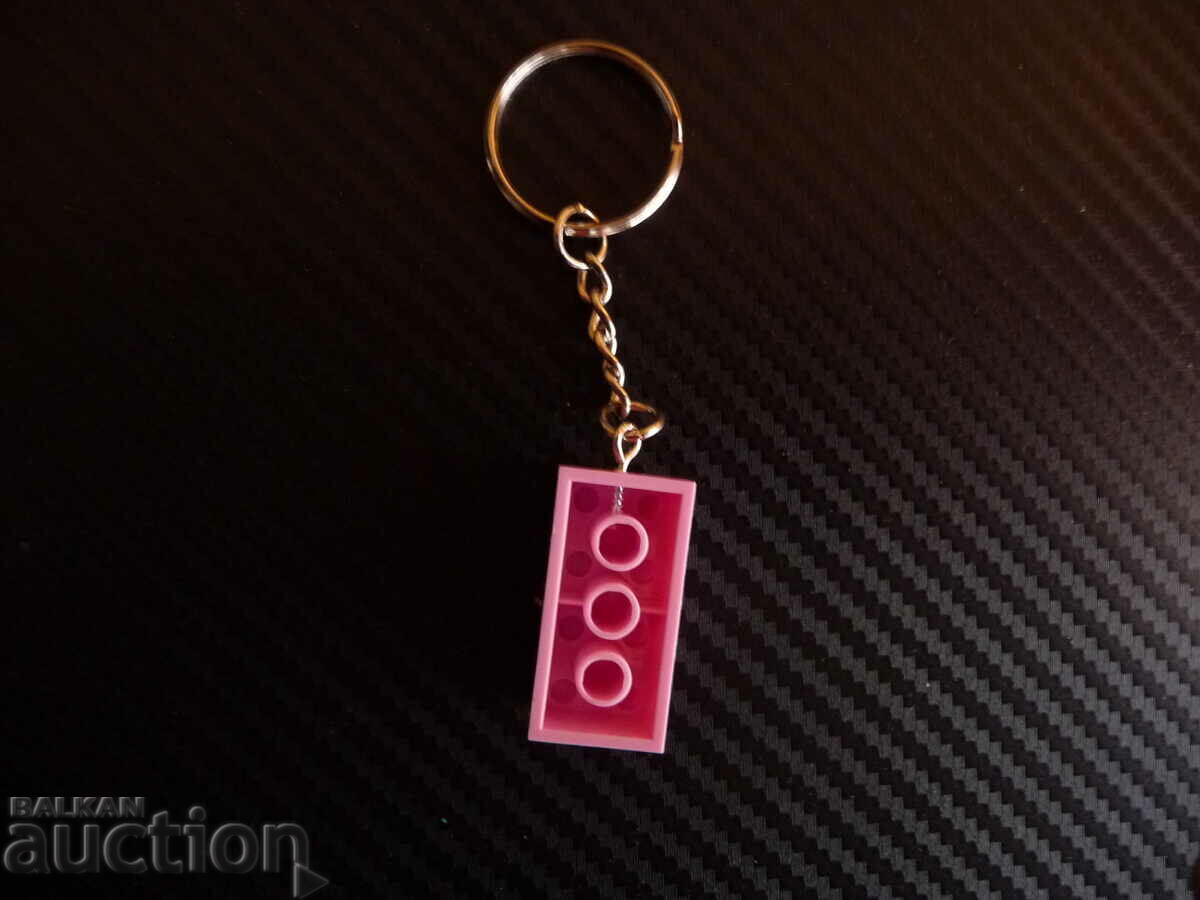 Keyring block type Lego constructor Lego pink with price 3.00 BGN | € 1.53 Keyring block type Lego constructor Lego pink with price 3.00 BGN | € 1.53