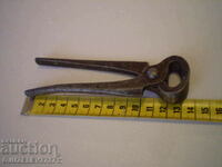Old forged tongs tile craft tool