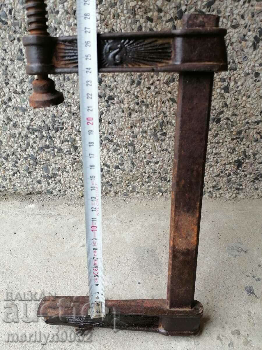 Παλιά ξυλουργός σφιγκτήρα μέγγενη, ξύλο - 6