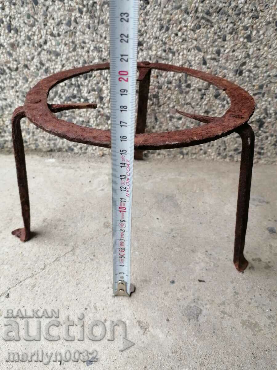 Auction  An old forged sack, fireplace, grill, wrought iron