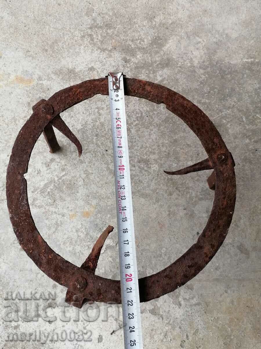 An old forged sack, fireplace, grill, wrought iron - 7